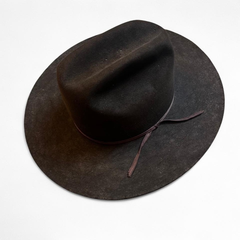 RESISTOL Cowboy Hat 7 1/4 Self Conforming XXX Beaver Tan Rancher USA Vintage